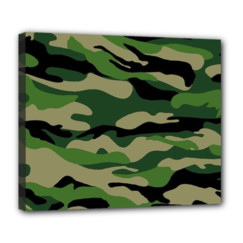 Green Military Vector Pattern Texture Deluxe Canvas 24  X 20  (stretched) by Sudhe