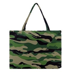 Green Military Vector Pattern Texture Medium Tote Bag