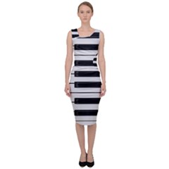 Keybord Piano Sleeveless Pencil Dress