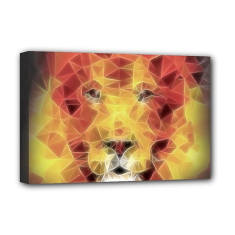 Fractal Lion Deluxe Canvas 18  X 12  (stretched) by Sudhe