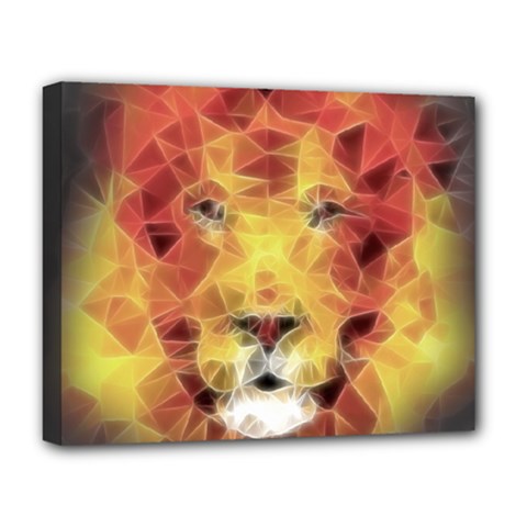 Fractal Lion Deluxe Canvas 20  X 16  (stretched) by Sudhe