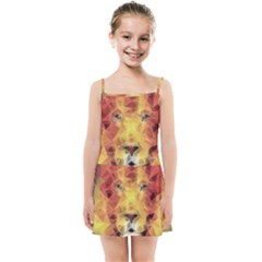 Fractal Lion Kids  Summer Sun Dress