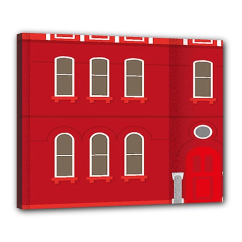 Red House Canvas 20  X 16  (stretched)