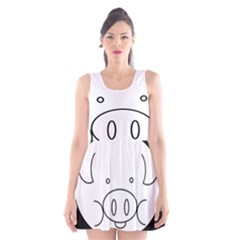 Pig Logo Scoop Neck Skater Dress by Sudhe