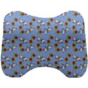 Lamb Pattern Blue Head Support Cushion View1