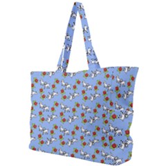 Lamb Pattern Blue Simple Shoulder Bag