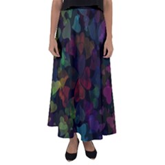 Falling Hearts  Flared Maxi Skirt by LoolyElzayat