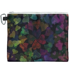 Falling Hearts  Canvas Cosmetic Bag (xxxl) by LoolyElzayat