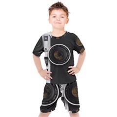 Vintage Camera Kids  Tee And Shorts Set by Sudhe