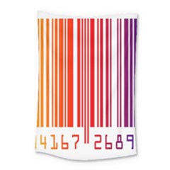 Colorful Gradient Barcode Small Tapestry by Sudhe
