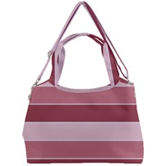 Striped Shapes Wide Stripes Horizontal Geometric Double Compartment Shoulder Bag by Sudhe