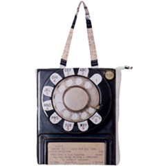 Vintage Payphone Double Zip Up Tote Bag by Sudhe