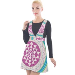 Mandala Design Arts Indian Plunge Pinafore Velour Dress