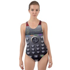 Scientific Solar Calculator Cut-out Back One Piece Swimsuit by Sudhe