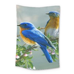 Loving Birds Small Tapestry by Sudhe