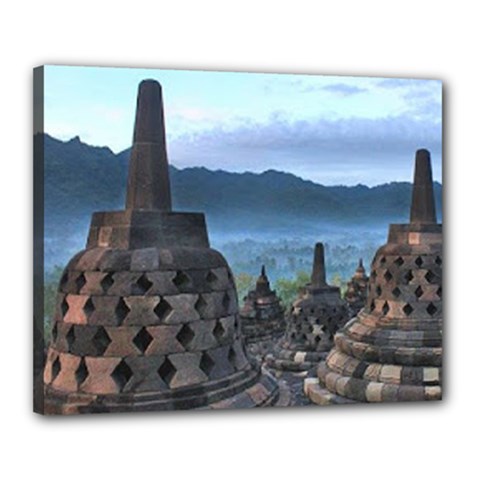 Borobudur Temple  Morning Serenade Canvas 20  X 16  (stretched)