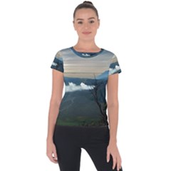 Bromo Caldera De Tenegger  Indonesia Short Sleeve Sports Top  by Sudhe