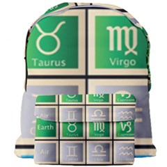 Set Of The Twelve Signs Of The Zodiac Astrology Birth Symbols Giant Full Print Backpack by Sudhe