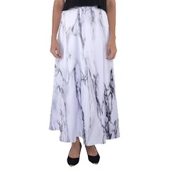 Marble Granite Pattern And Texture Flared Maxi Skirt