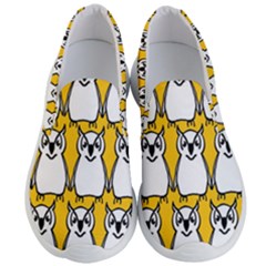 Yellow Owl Background Men s Lightweight Slip Ons by Sudhe