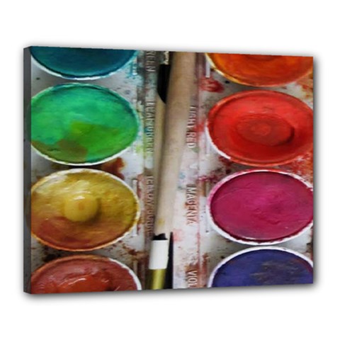 Paint Box Canvas 20  X 16  (stretched) by Sudhe