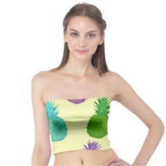 Colorful Pineapples Wallpaper Background Tube Top by Sudhe