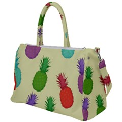 Colorful Pineapples Wallpaper Background Duffel Travel Bag by Sudhe