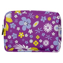 Floral Flowers Make Up Pouch (medium) by Sudhe