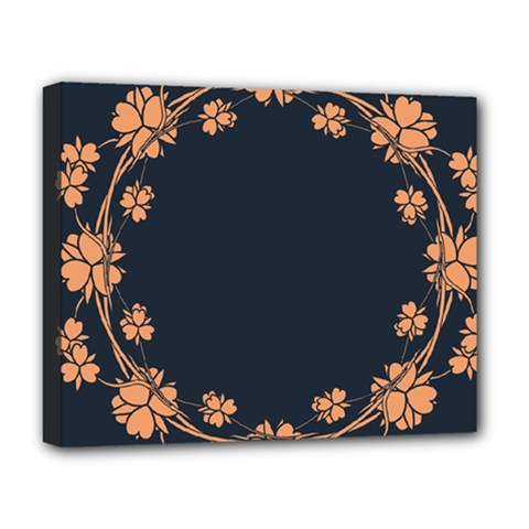 Floral Vintage Royal Frame Pattern Deluxe Canvas 20  X 16  (stretched) by Sudhe