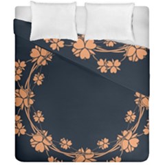 Floral Vintage Royal Frame Pattern Duvet Cover Double Side (california King Size) by Sudhe