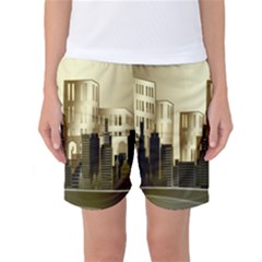 Architecture City House Women s Basketball Shorts by Sudhe