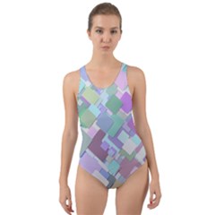 Colorful Background Multicolored Cut-out Back One Piece Swimsuit by Sudhe