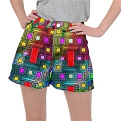 Art Rectangles Abstract Modern Art Stretch Ripstop Shorts by Sudhe