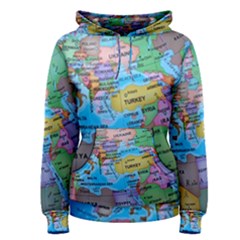 Globe World Map Maps Europe Women s Pullover Hoodie by Sudhe