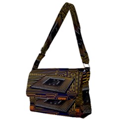 Processor Cpu Board Circuits Full Print Messenger Bag by Sudhe