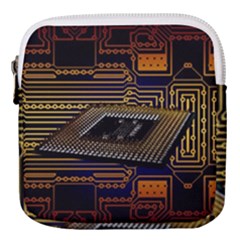 Processor Cpu Board Circuits Mini Square Pouch by Sudhe