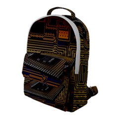 Processor Cpu Board Circuits Flap Pocket Backpack (large) by Sudhe