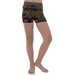 Processor Cpu Board Circuits Kids  Lightweight Velour Yoga Shorts