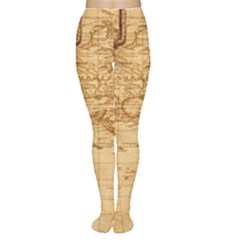 Map Discovery America Ship Train Tights by Sudhe