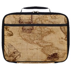 Map Discovery America Ship Train Full Print Lunch Bag by Sudhe