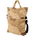 Map Discovery America Ship Train Fold Over Handle Tote Bag View2