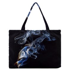 Smoke Flame Dynamic Wave Motion Zipper Medium Tote Bag by Sudhe