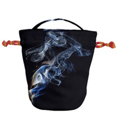 Smoke Flame Dynamic Wave Motion Drawstring Bucket Bag by Sudhe