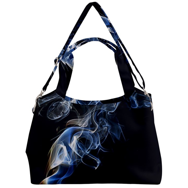 Smoke Flame Dynamic Wave Motion Double Compartment Shoulder Bag