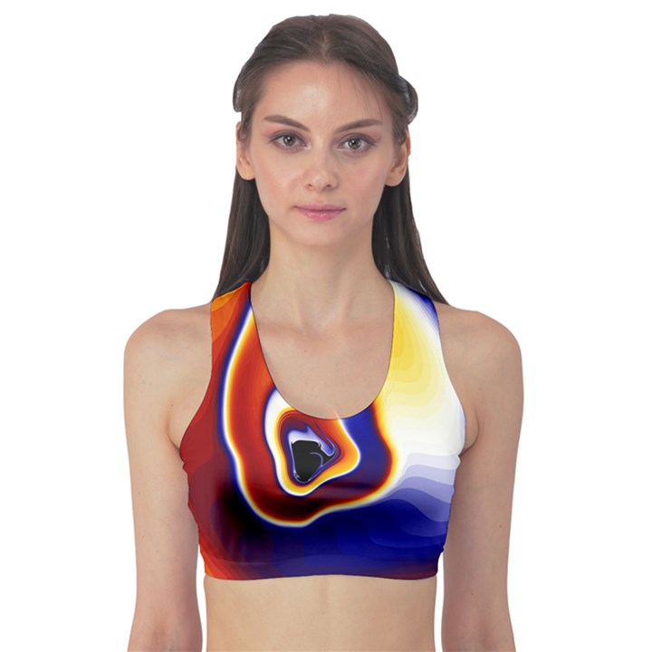 Fractal Art Paint Pattern Texture Sports Bra