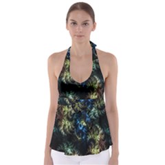 Abstract Digital Art Fractal Babydoll Tankini Top by Sudhe