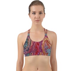 Color Rainbow Abstract Flow Merge Back Web Sports Bra by Sudhe