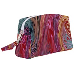 Color Rainbow Abstract Flow Merge Wristlet Pouch Bag (large) by Sudhe