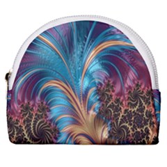 Fractal Art Artwork Psychedelic Horseshoe Style Canvas Pouch by Sudhe