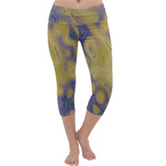 Color Explosion Colorful Background Capri Yoga Leggings by Sudhe